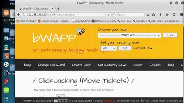 Other Bugs - Clickjacking (Movie Tickets)