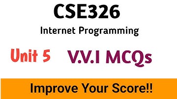 Unit 5 | JavaScript MCQs |  CSE326 | LPU