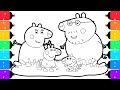 Peppa Pig Coloring Pages for Kids | How to Color Peppa Pig Family