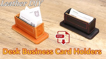 Leather Desk Business Card Holders  - PDF Pattern  A4 - DIY -  Leather Craft -