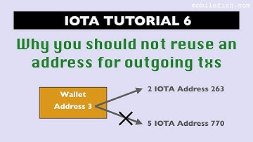 IOTA tutorial 6: Why you should not reuse an address for outgoing transactions