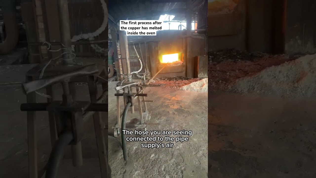 The first process after the copper has melted inside the oven #trend #viral #trending #explore #duet