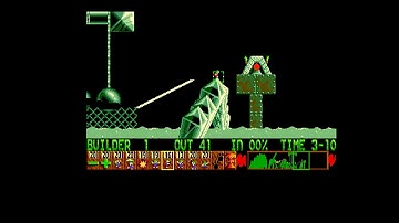 Lemmings Tricky Level 5 Walkthrough Amiga