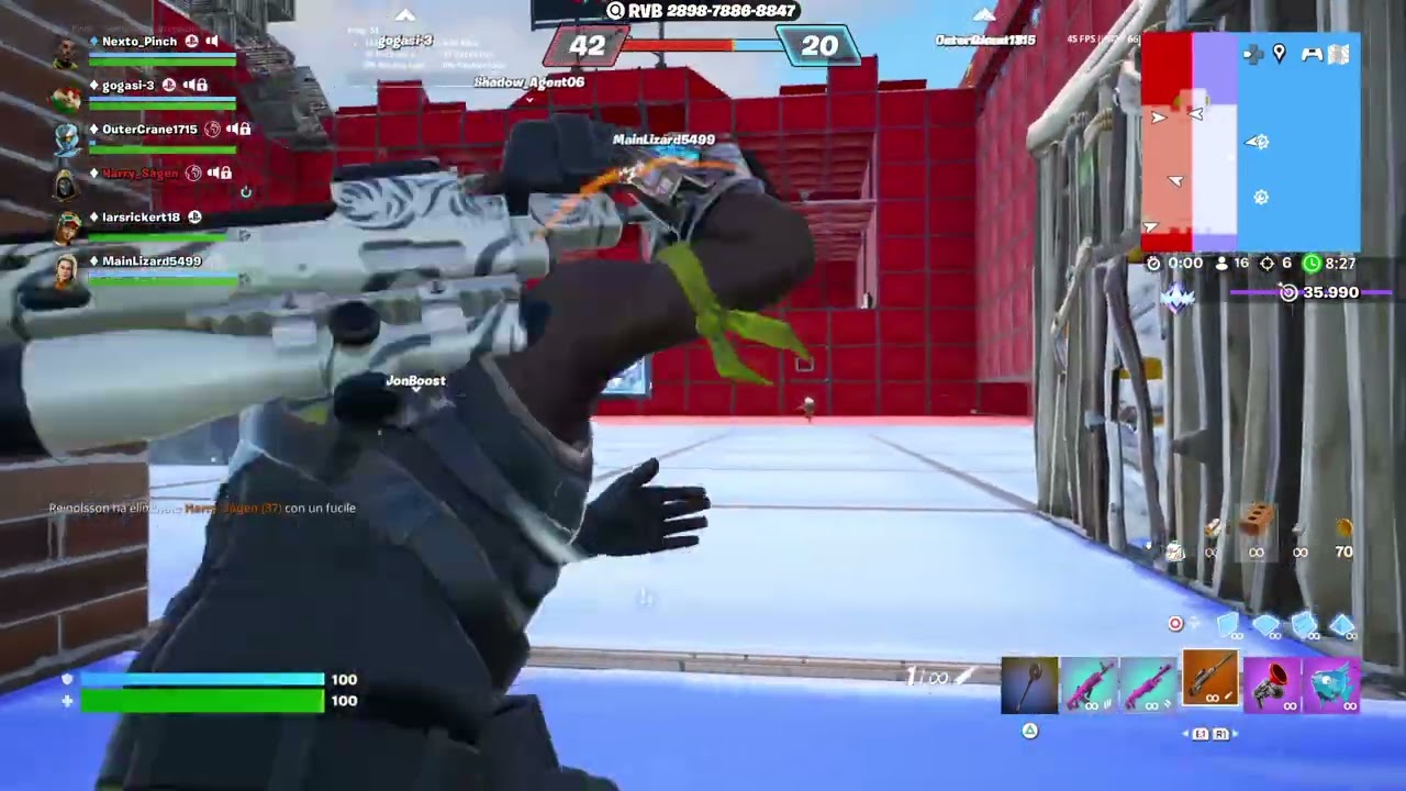 Fortnite: 30 kill in Red vs Blue