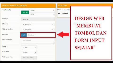 Design web "Membuat tombol sejajar dengan form input"