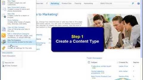 Using Content Types in a Document Library in SharePoint 2010.