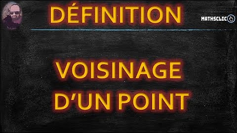 🔴MATHSCLIC DÉFINITION & EXEMPLE | VOISINAGE D