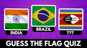 Guess the Flag 🏴Quiz 25 Flags Part 1 | Easy to Impossible Level | QuizC