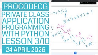 ProCodeCG Private Coding Class - Application Programming - Lesson 3 - 24 April 2026