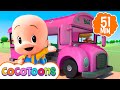 As rodas do ônibus rosa e mais músicas infantis em português com Lea e Pop | Cocotoons Brasil