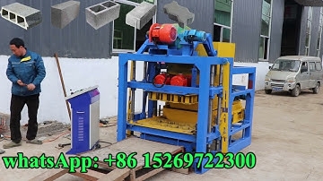 40-10-20cm concrete hollow block making machine QT4-26C with one button one auto moulding function