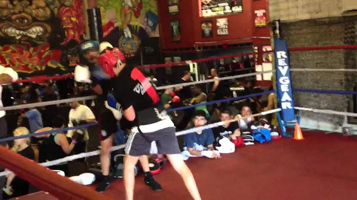 Adrian Serna sparring downtown undisputed