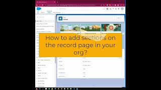 How To Add Sections On The Record Page In Your Org?