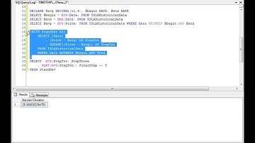 TSQL: Get the Standard Deviation
