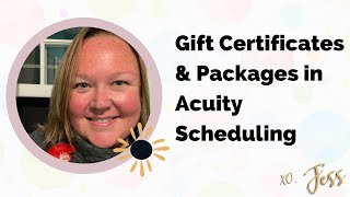 How to set up Packages and Gift Certificates in Acuity Scheduling