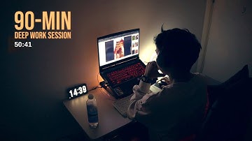 90-Min WORK/STUDY SESSION with Music | For Focus & Productivity