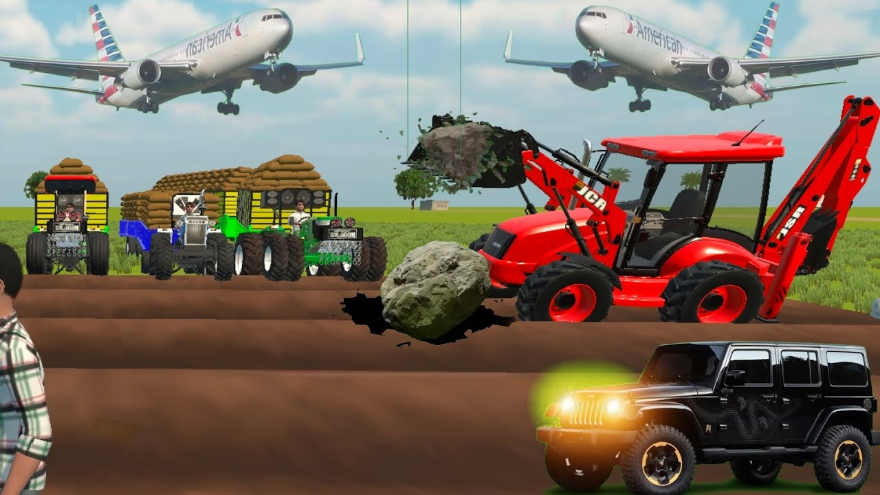 🔴 JCB ki madad se ine patron🪨 ko side mein hatakar rasta banate hain🪨🚜