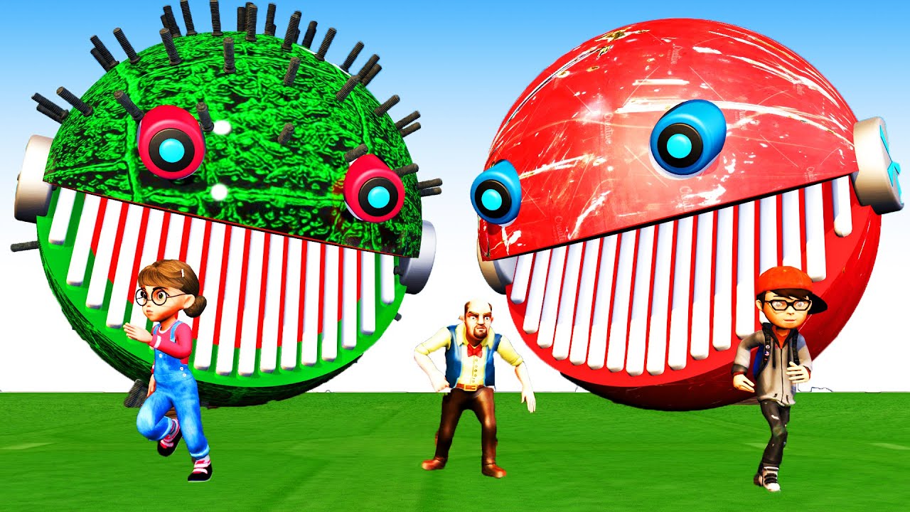 ROBOT PACMAN VS MS PACMAN VS PACMAN MONSTER IN POKEMON A NEW BATTLE BETWEEN ROBOTS 