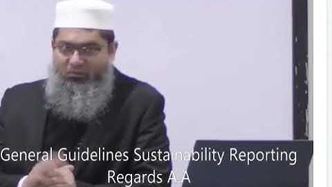 General guidelines about sustainability reporting by Sir nasir abbas