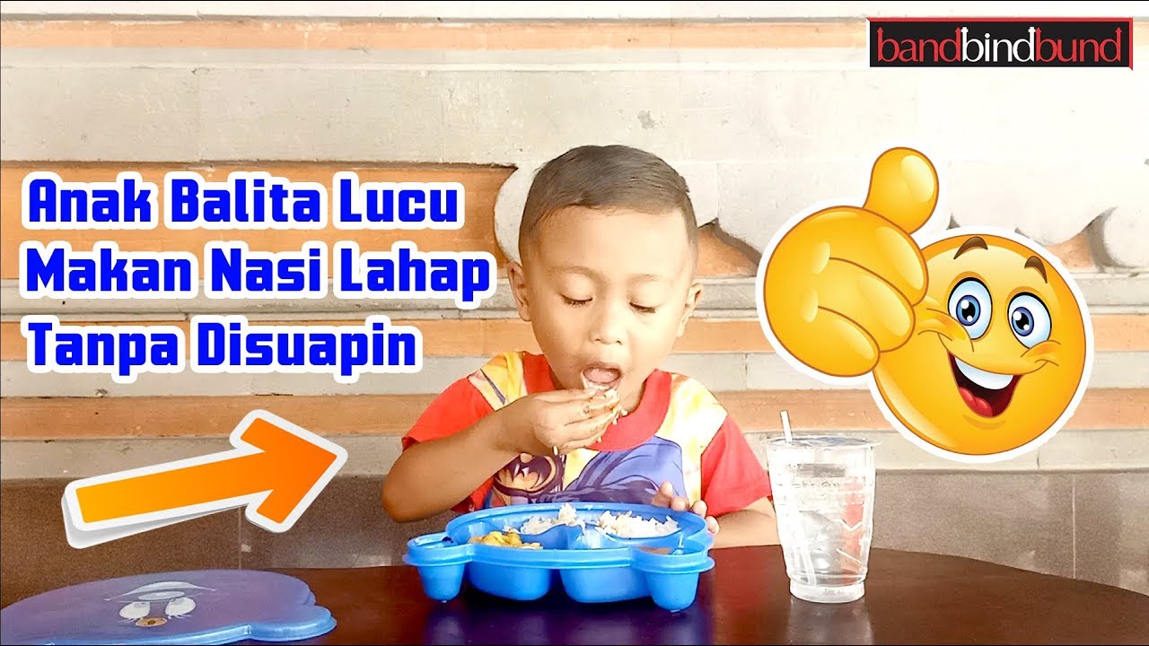 Makan Makan Mangbund Anak Balita Lucu Makan Nasi Lahap Tanpa