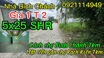 Nhà Bình Chánh mặt tiền kinh doanh gần chợ Rạch Kiến 1km đường Đinh Đức Thiện nói dài về chợ BC 7km