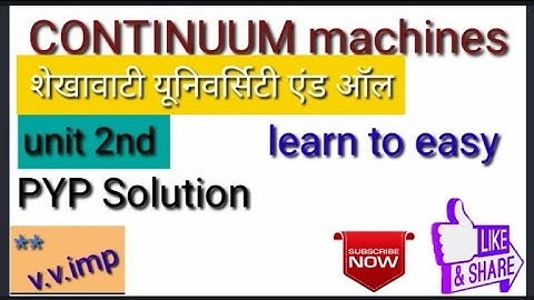 msc maths final year// continuum machines// shekhawati University and all//unit 2nd