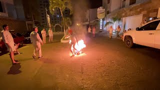 Burning old men for fun in Manta 🇪🇨