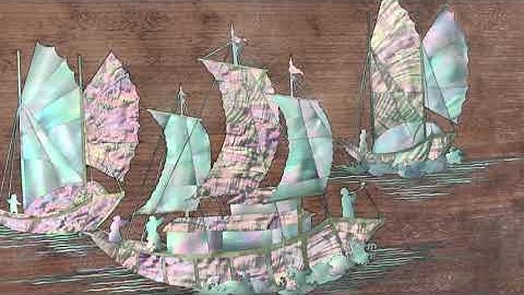 Tranh khảm ốc cảnh chợ quê, nghệ nhân Nguyễn thanh Tuấn