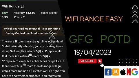 Wifi Range @gfg @leetcode @CodeThurst