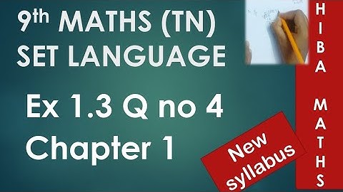 9th maths chapter 1 exercise 1.3 question 4 TN New Syllabus TN Samacheer Hiba maths