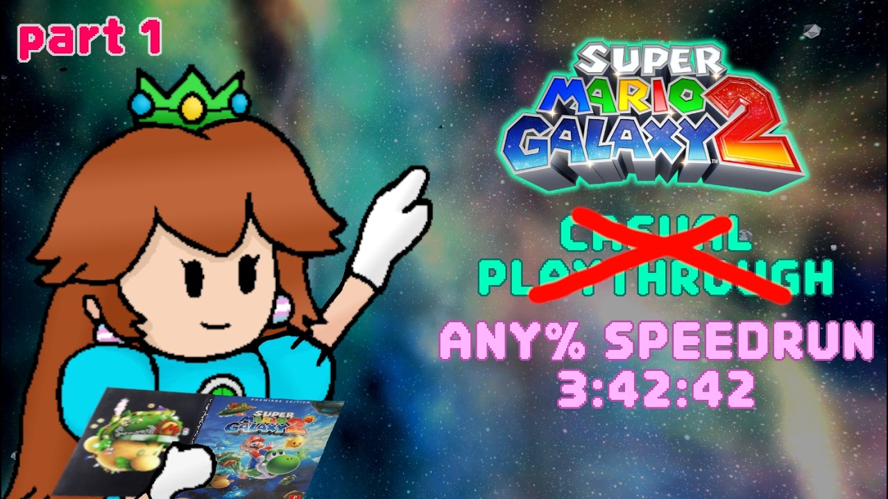 Super Mario Galaxy 2 Casual Playthrough Part 1 (any% in 3:42:42)