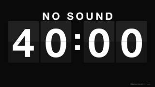Information 40 Minute Timer, No Sound — Split-Flap Countdown Clock Guide