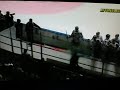 AIK-Leksand - AIK supportrar stormar Leksands båset