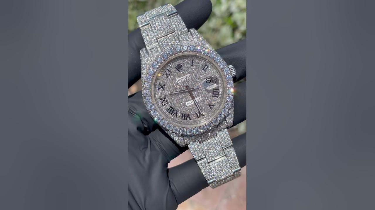 Iced Out Rolex VVS Avalanche Bust Down Watch shorts rdpjewelry YouTube