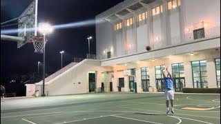 Julian Marx Three Point Basketball Training (10 full court three pointers in 75 seconds)