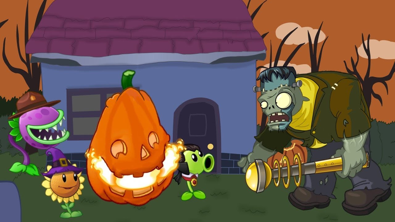 Lawn Of Doom Plants Vs. Zombies 2 Animation - Halloween Part 3 Cartoon - Youtube