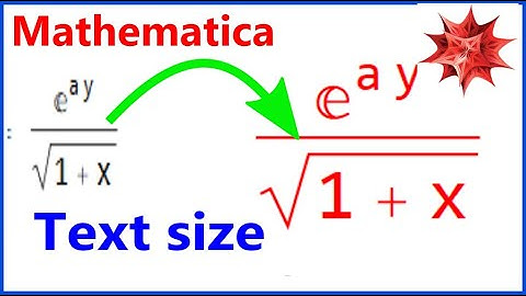 Changing size and color of the outputs in Mathematica