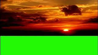 green screen awan senja