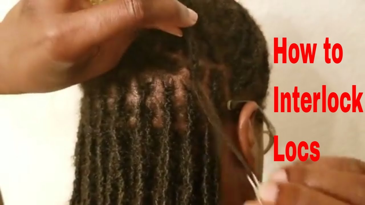 How To Interlock Your Own Hair (2 point rotation) - YouTube