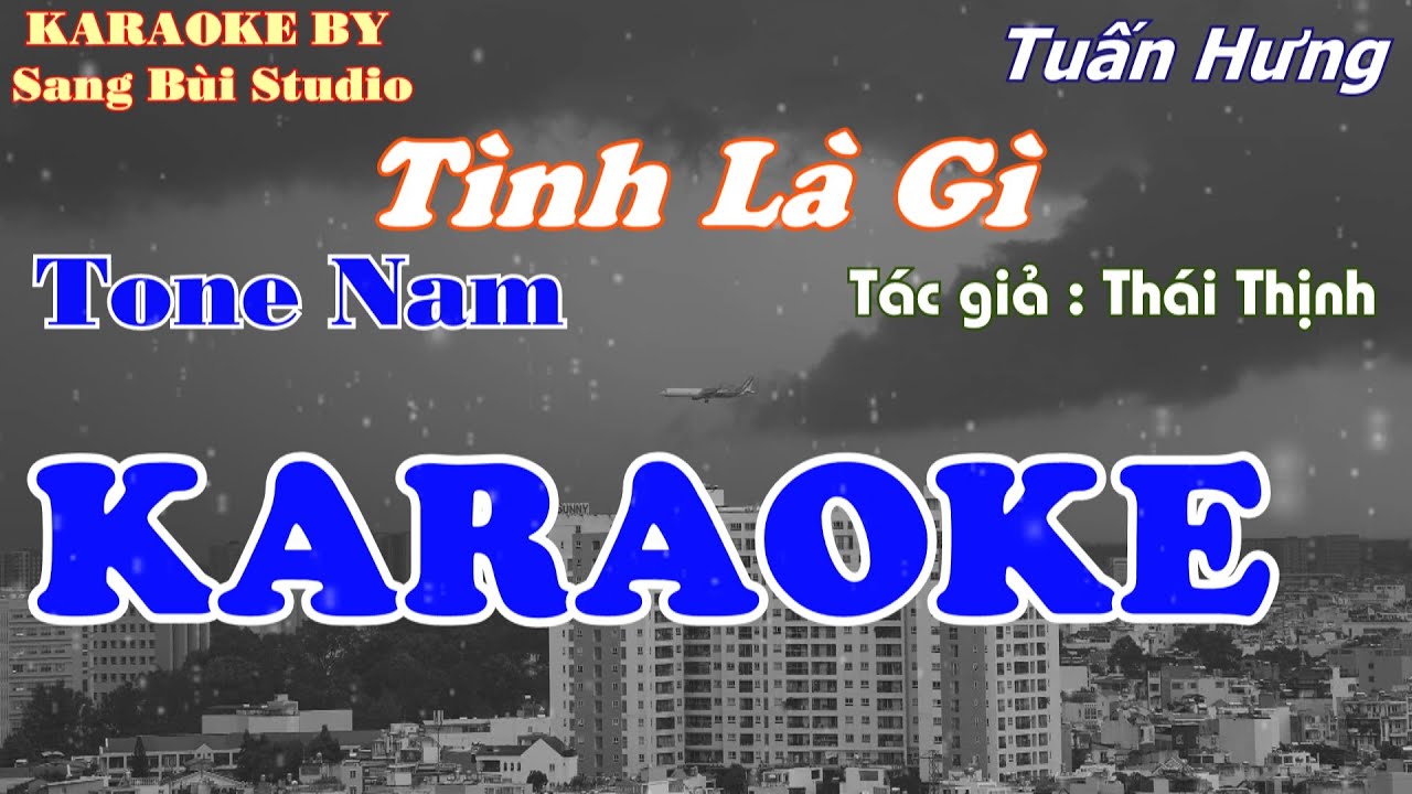 KARAOKE | Tình Là Gì - Tuấn Hưng | Beat phối mới không bè TONE NAM ( Tone Dm )