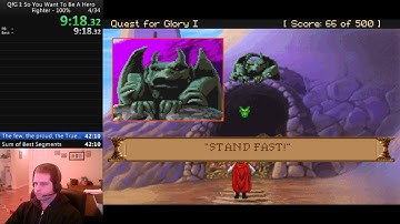 Quest for Glory 1: So You Want To Be A Hero (VGA), Fighter 100% in 36:45 by davidtki