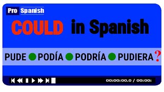 COULD in Spanish: PUDE, PODÍA, PODRÍA  No More Mistakes