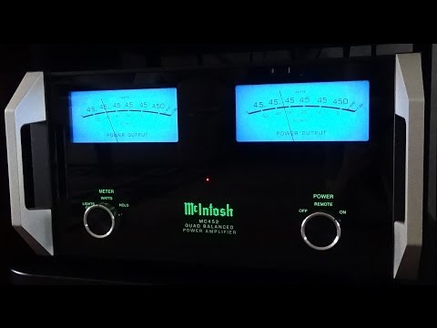 Amazing McIntosh MC452 Power Amplifier Meters In Action !!