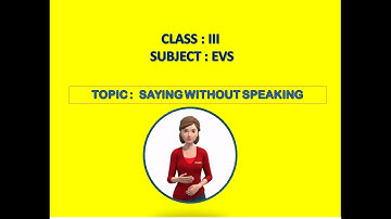 Saying without Speaking part I