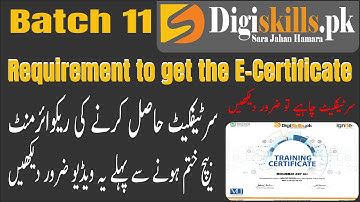 Digiskills requirement to get E-Certificate || Required % of E-certificate || getting Certificate
