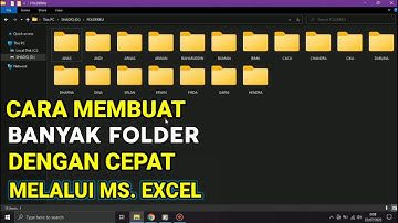 Cara Membuat Banyak Folder Sekaligus di Microsoft Excel 2010 || Tutorial Praktis