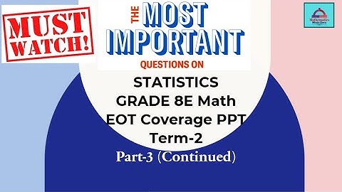Exam Coverage Part 4 Statistics for Grade 8E- EOT Term 2 Math Exam