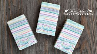 Line Pour Technique, Cold Process Soap Making, (Technique Video #7) Wealth
