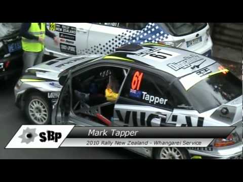 WRC Rally NZ - Mark Tapper Arrives for Service, Wh...