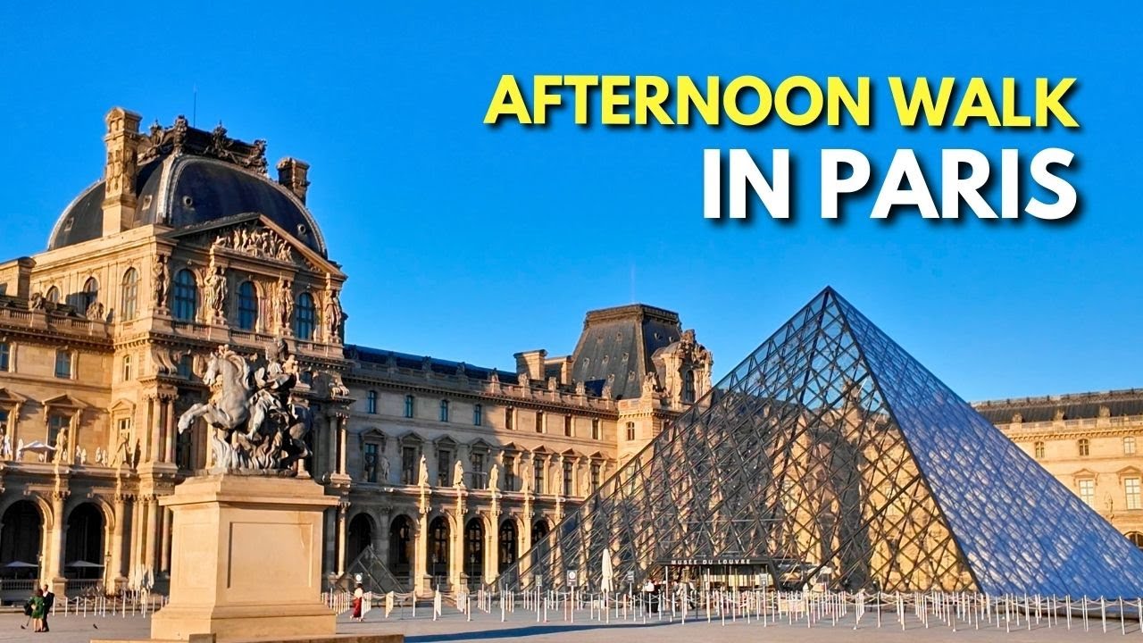 Peaceful Evening Walk Through Paris | Louvre to Eiffel Tower 4K